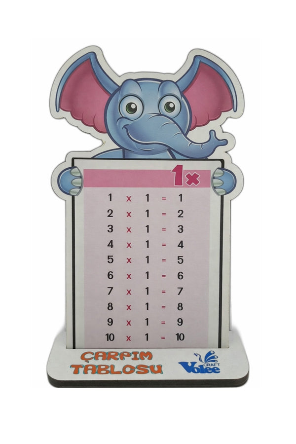 MES Akademi Yapay Zeka Eğitim Seti Hediyeli Ahşap Çarpım Tablosu Kartları, Çocuklar İçin Eğitici Matematik Öğrenme Seti