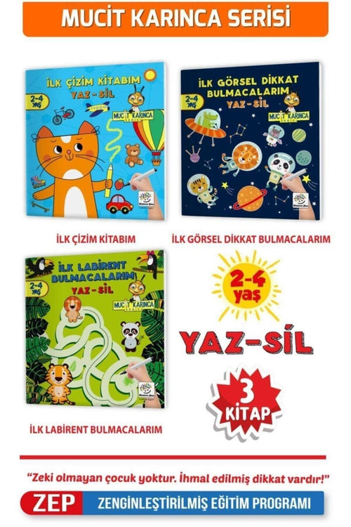 Mucit Karınca 2. Seri Yaz Sil Kitaplar + MES Akademi Eğitim Seti Hediye!