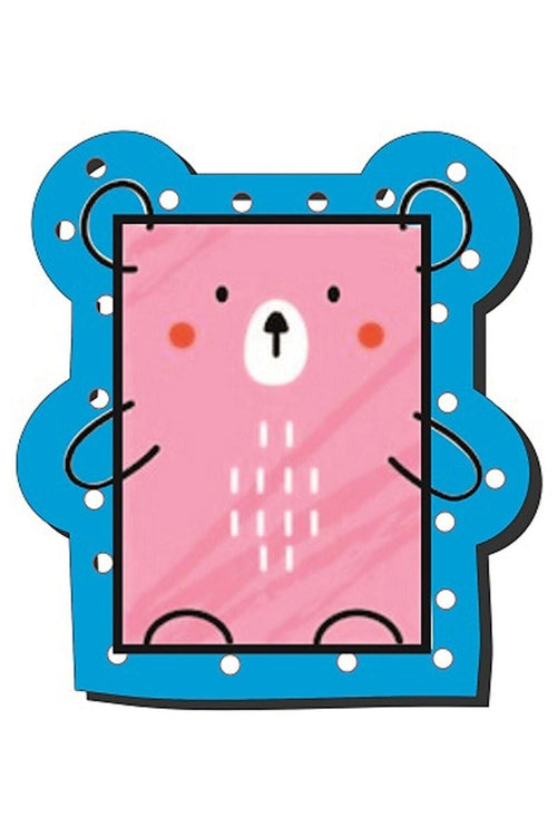 Ahşap Eğitici Eğlenceli Renkli Baskılı Şekiller Ip Geçirme Oyunu, Montessori Oyuncak + MES Akademi Eğitim Seti Hediye!