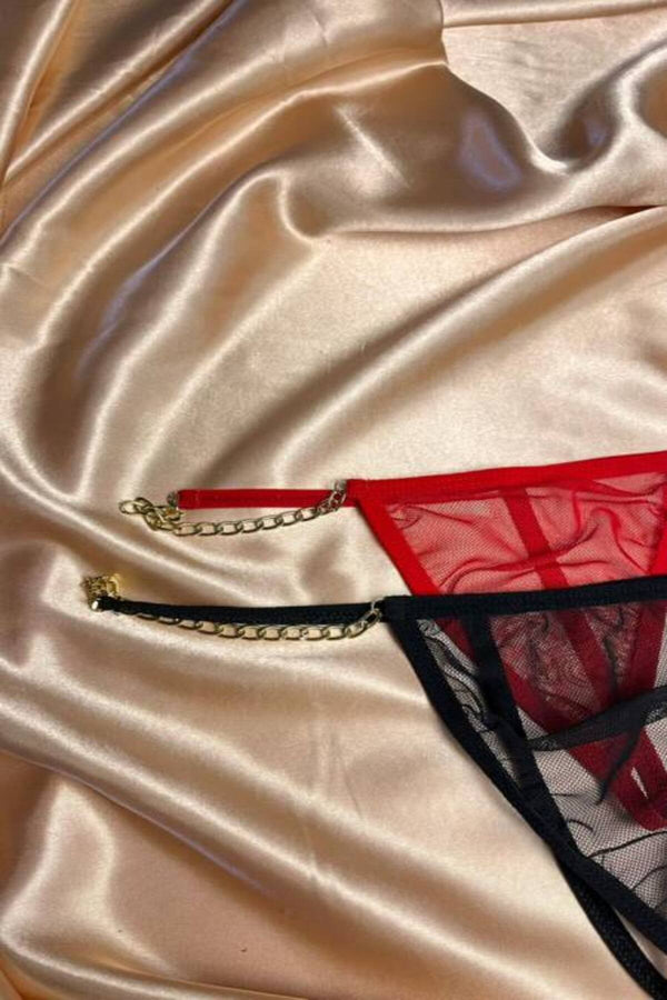 Siyah Fantezi Külot Dantel Detaylı Kadın İç Giyim