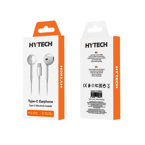 Hytech HY-XBK53 TypeC Telefon Uyumlu Beyaz Kulak İ