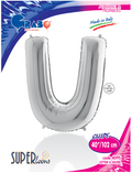 Kikajoy Harf Folyo Balon 40" Gümüş -U-