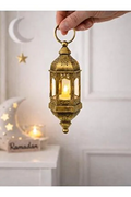 Brş Fener Ledli Asmalı Eskitme Model 20cm Altın