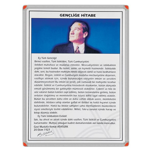 Pano Gençliğe Hitabe 50X70 Alüminyum