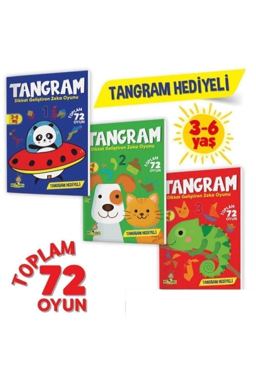 Yz Tangram Dikkat Geliştiren Zeka Seti 3 Kitap