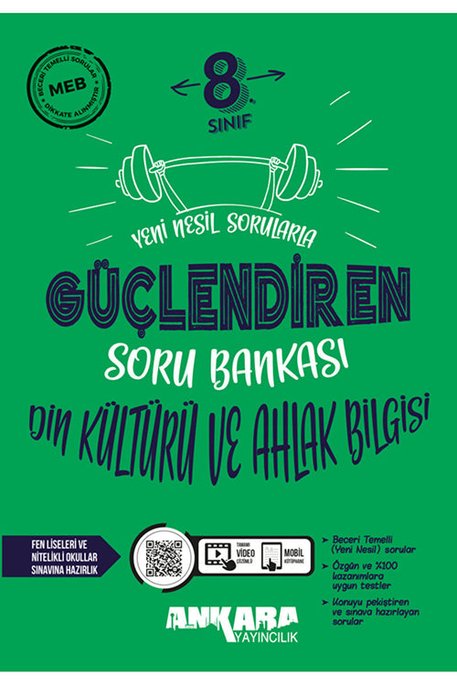Ankara Yayıncılık 8. Sınıf Güçlendiren Din Kültürü ve Ahlak Bilgisi Soru Bankası