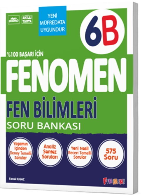 Fenomen Okul Yayınları 6. Sınıf Fen Bilimleri B Soru Bankası (Bağlam Temelli)