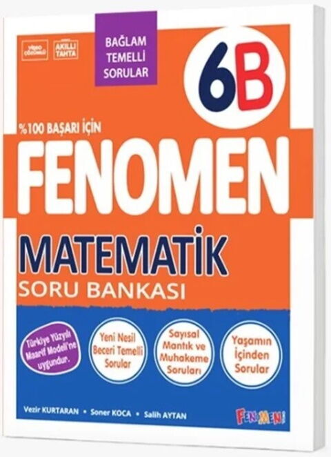 Fenomen Okul Yayınları 6. Sınıf Matematik B Soru Bankası (Bağlam Temelli)