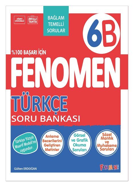 Fenomen Okul Yayınları 6. Sınıf Türkçe B Soru Bankası (Bağlam Temelli)