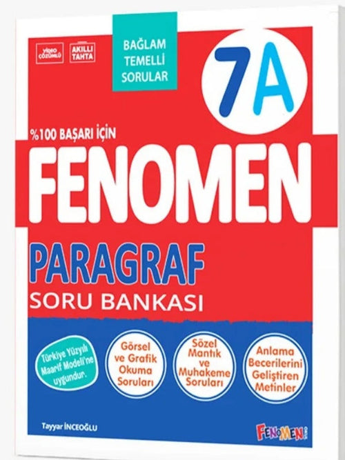 Fenomen Okul Yayınları 7. Sınıf Paragraf A Soru Bankası (Bağlam Temelli)