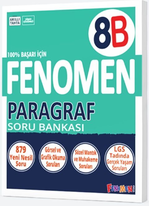 Fenomen Okul Yayınları 8. Sınıf LGS Paragraf B Soru Bankası (Bağlam Temelli)