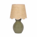 Verou Green Solid Ceramic Table Lamp Green Ceramic Accent Table Lamp Home Lighti