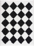 Gikeli Black Diamond Machine Woven Polypropylene Area Rug