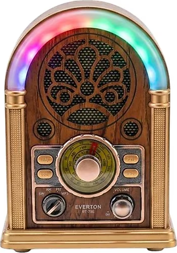 Everton RT-752 Şarjlı, Led Işıklı Nostaljik Radyo