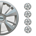 16 Inch Wheel Rim Cover Set Grey with Light Blue Insert Car Wheel Center Caps 4