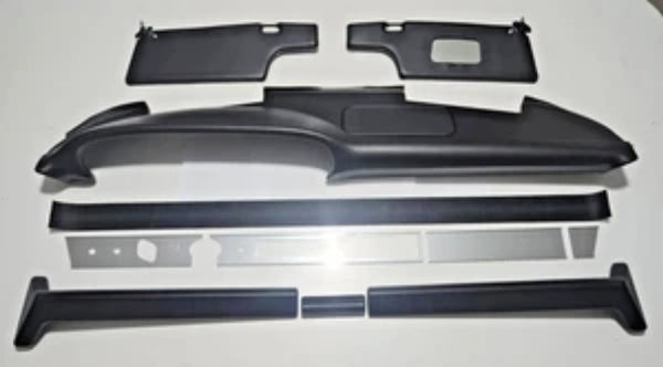 Porsche 911 912 Dash Sun Visor Dashboard Knee Pad Aluminum Trim 1969-73 New - Bazarry Auto