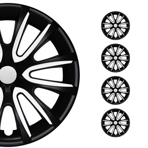 16 Inch Wheel Cover Hubcap for Honda Accord Black Matte White Finish Custom Fit