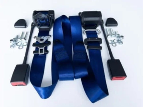 NEW Seat Belt for 914 Porsche with Brackets - BLUE