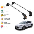 Silver Premium Roof Rack Cross Bars For Ford Kuga - Escape 2013-2019 (C520)