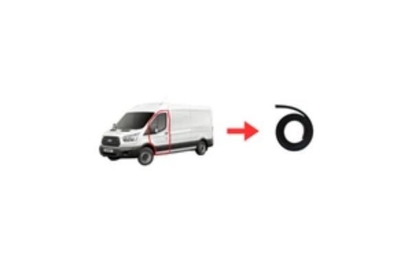RUBBER FRONT DOOR SEAL GASKET Ford Transit 2 PCS RIGHT AND LEFT 2014-2019 - Bazarry Auto