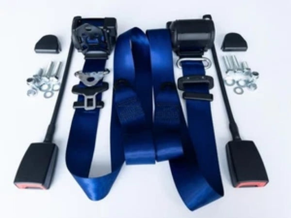 New Automatic 3-point seat belt Mercedes W 108 W 109, Seatbelt- BLUE - Bazarry Auto