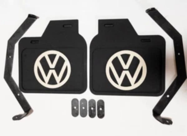 For VW Classic Beetle Fresh Rubber Black Mud Flaps Splash guard 2pcs 1950-78 - Bazarry Auto