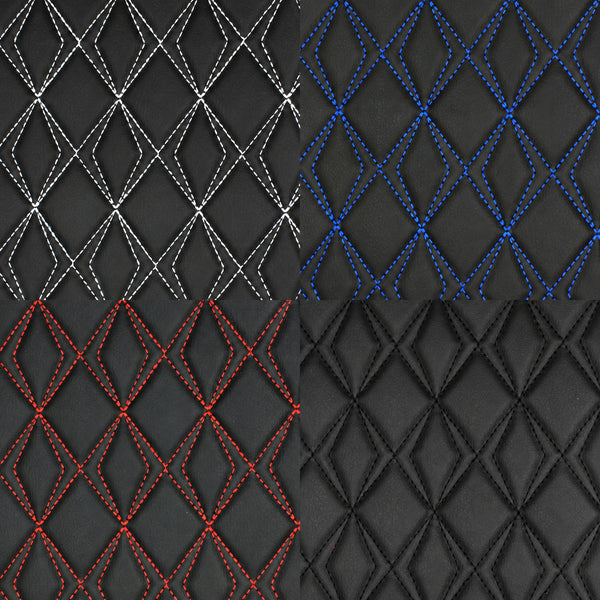 Vinyl Grain Quilted Faux Leather Upholstery Fabric | Butterfly 55" 4mm Foam - Bazarry Auto
