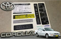 Toyota Corolla AE101 Decal Set Stickers For All Models Engines Best Quality