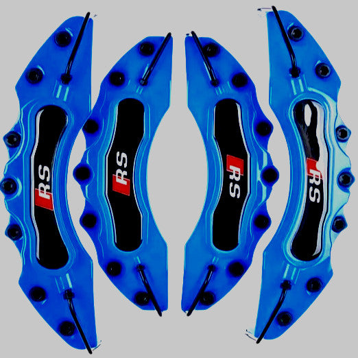 4x Brake Caliper Covers Black Disc Front Rear A3 A4 A6 A8 Q5 Q7 Allroad SET A5 - Bazarry Auto