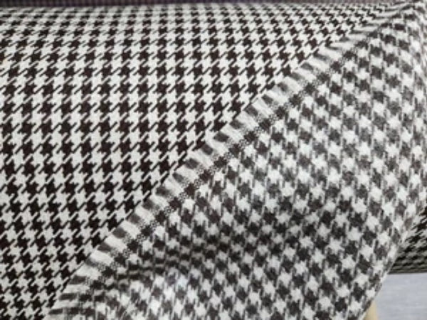 Sitting Embossed Fabric Upholstery Pepita Houndstood for Porsche WHITE-BLACK - Bazarry Auto