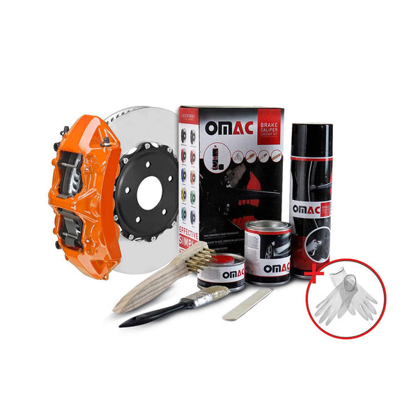 OMAC Brake Caliper Epoxy Based Car Paint Kit Arizona Orange Glossy High-Temp - Bazarry Auto
