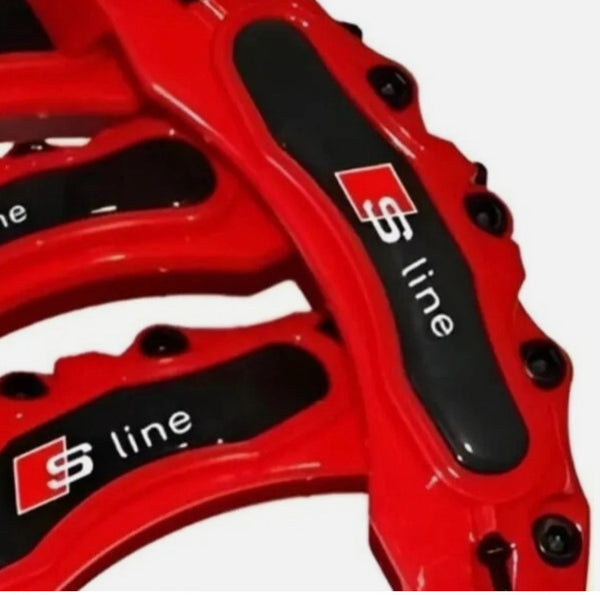 4 PCS Brake Caliper Covers Red for Audi Front Rear A1 A2 A3 A4 A6 A5 Q5 Q3 Q2 B9 - Bazarry Auto