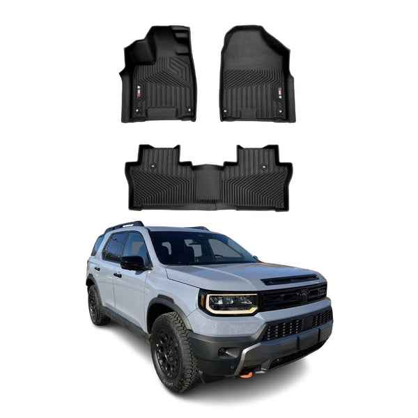 Floor Mats Liners for Honda Passport 2019-2026 Heavy Duty Black - Bazarry Auto