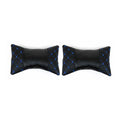 Car Seat Neck Pillow Support Padded Cushion Head Shoulder Rest Black Blue PU
