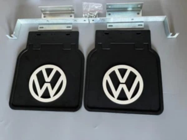 NEW 2 VW Bug Mud Flap with Brackets for 1950-ON FITS ALL BUGS 111821805W PAIR - Bazarry Auto