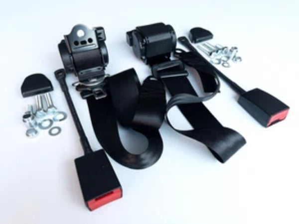 NEW Seat Belt for 911 Porsche with Brackets 1965-1983 - BLACK - Bazarry Auto