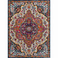 Lecoa Medallion Modern Machine Woven Polypropylene Area Rug
