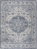 Neyue Blue Medallion Washable Machine Woven Polyester Area Rug
