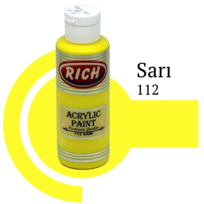Rich Akrilik Boya 120ml 112 Sarı