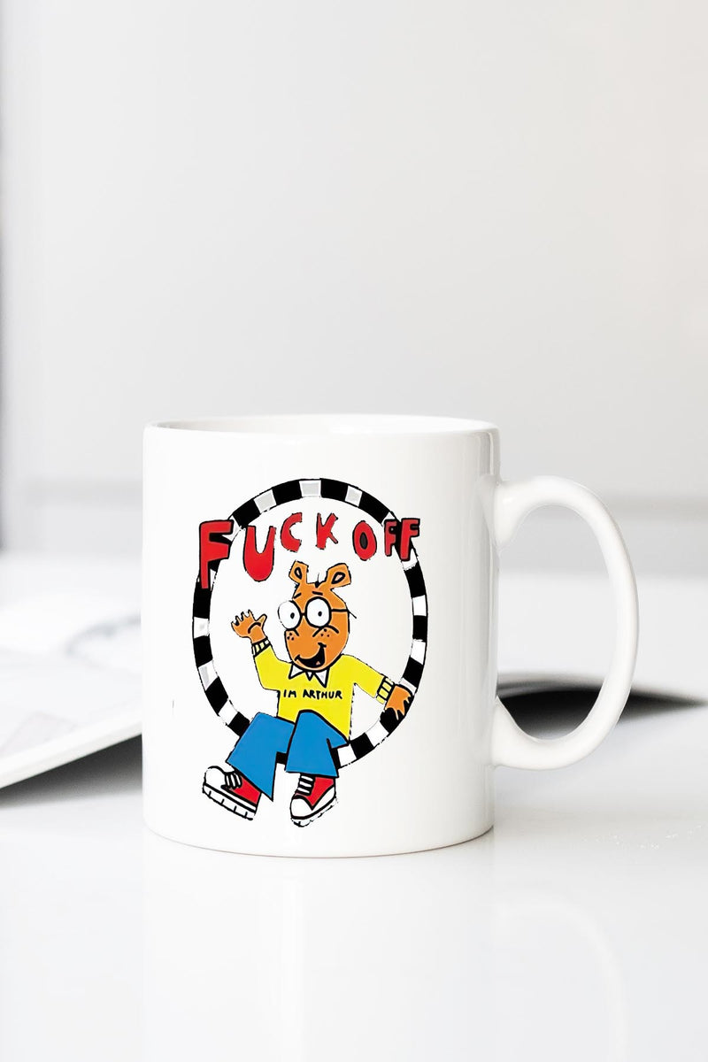 Fuck Off Baskılı 330 ml Porselen Kupa Bardak (123729_1)