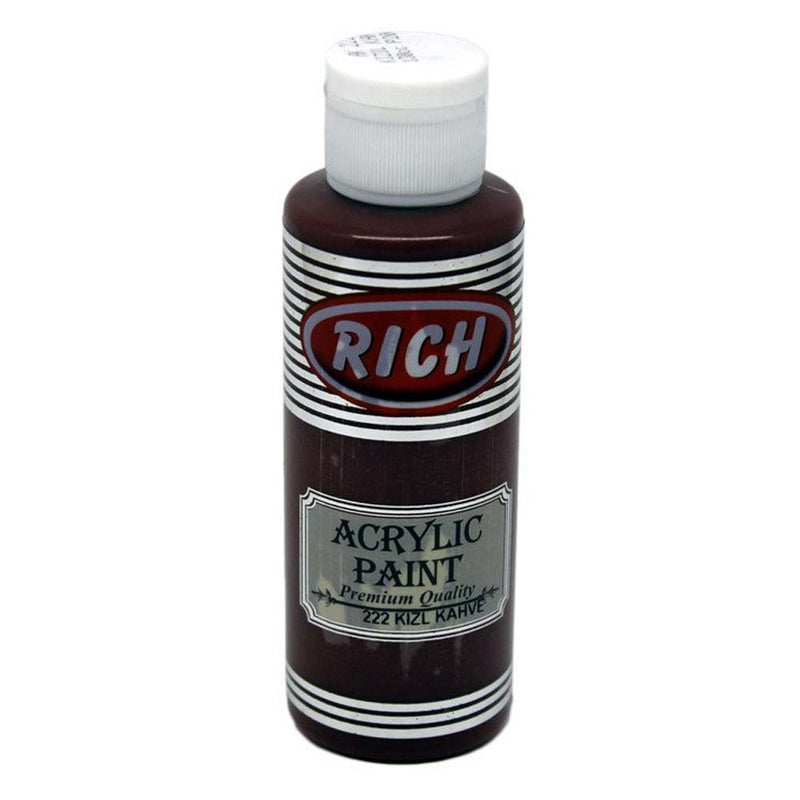 Rich Akrilik Boya 120ml 222 Kızıl Kahve