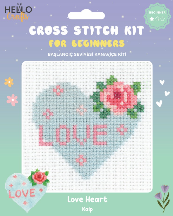 H.Crafts B. Seviyesi Kanaviçe Kiti-Kalp