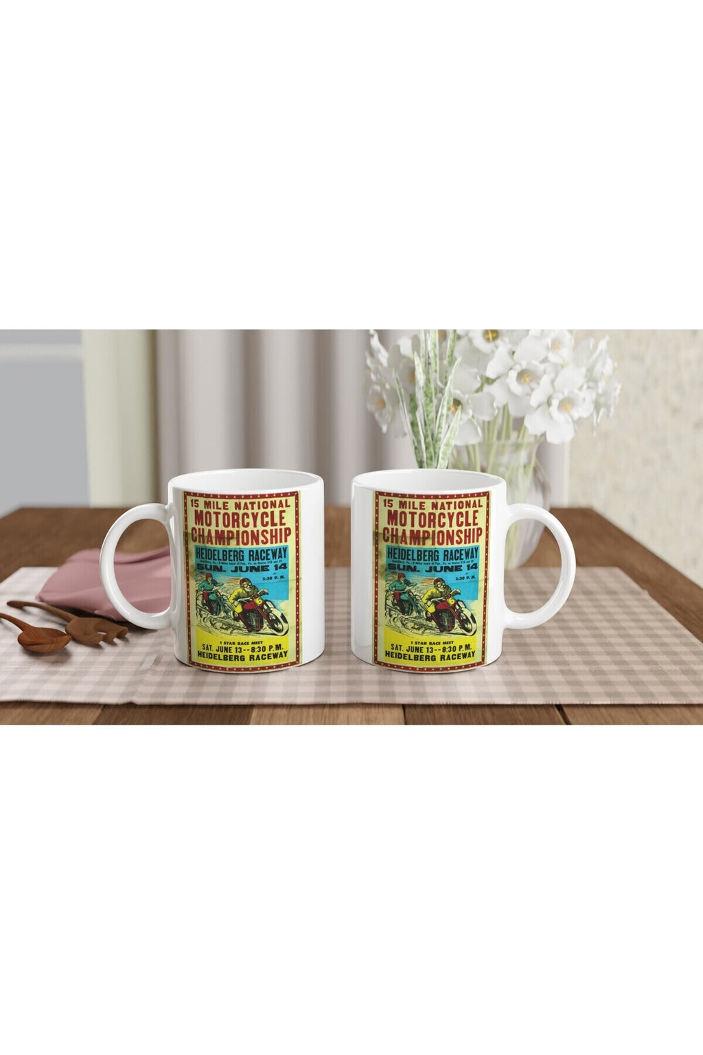 Heidelberg Pistinde Retro Motosiklet Yarışı Kupa