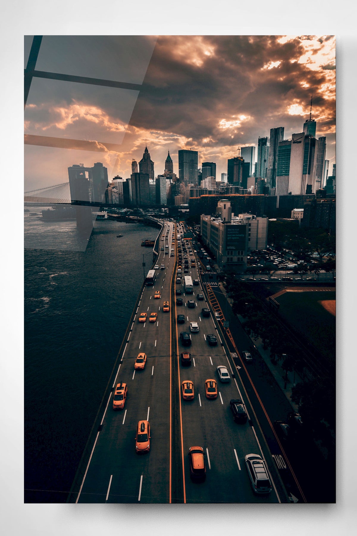Dekoratif New York Dekoratif Cam Tablo (30 x 50)