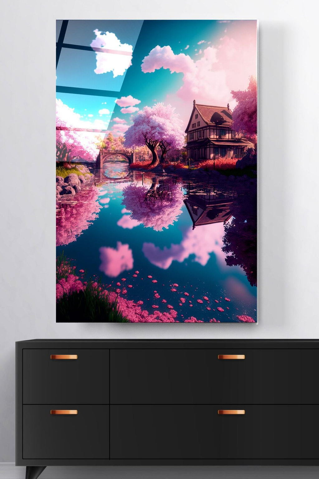 Pink Cam Tablo, Dekoratif Cam Tablo