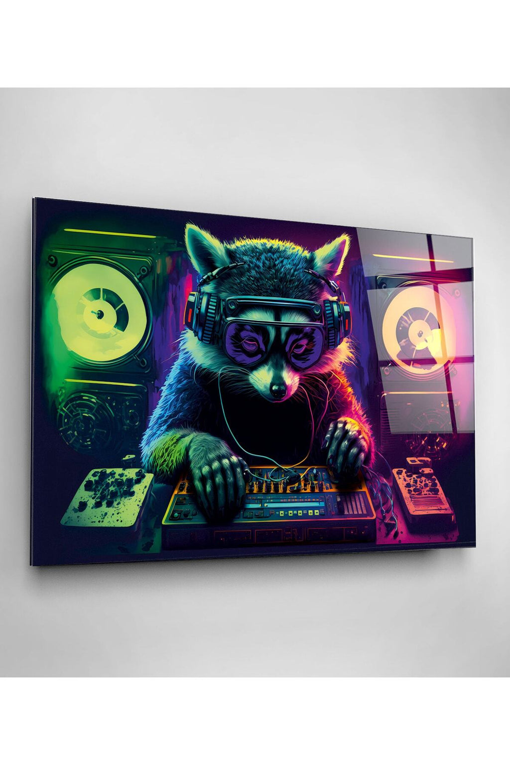 Dj Rakun Cam Tablo, Dekoratif Cam Tablo (70 x 105)