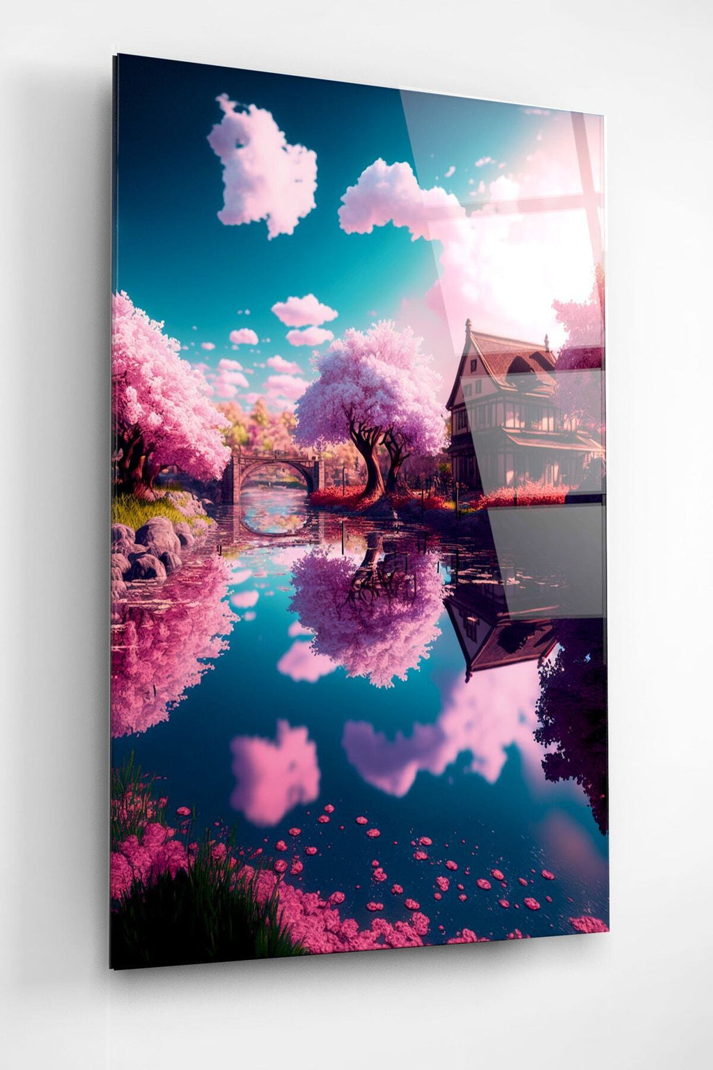 Pink Cam Tablo, Dekoratif Cam Tablo (70 x 105)