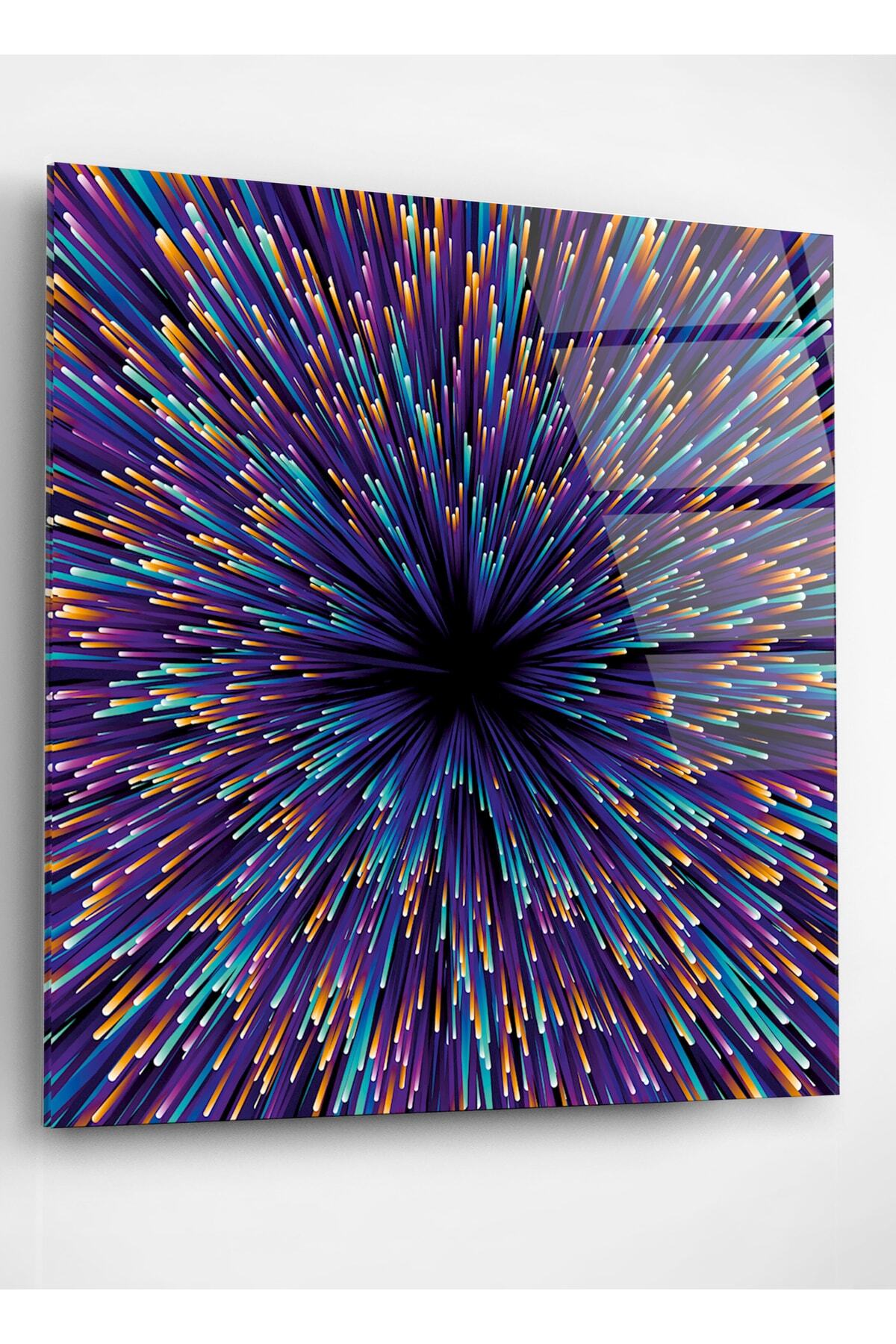 Colourful Cam Tablo, Dekoratif Cam Tablo (50 x 50)