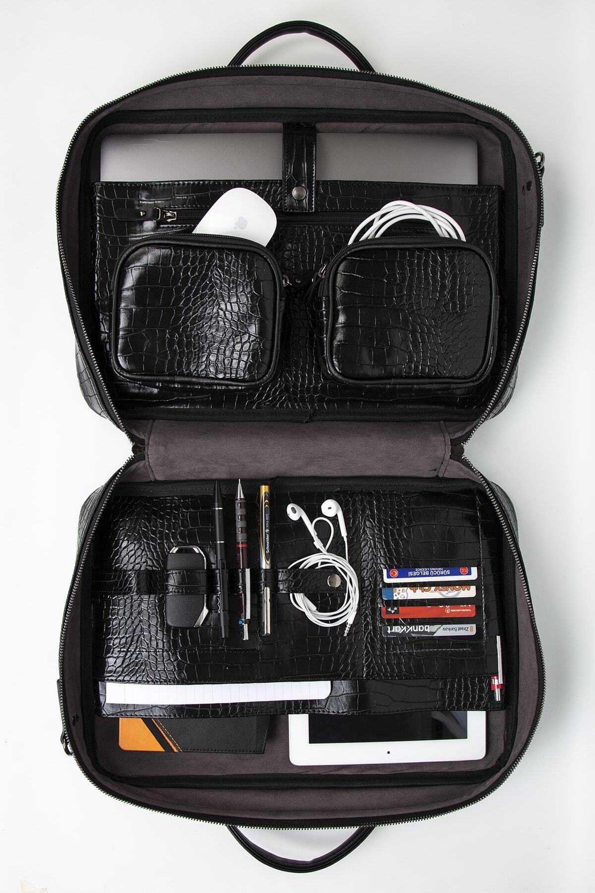 Macbook Organizer Laptop Evrak Çantası 15.6" & 16" Inç Taba