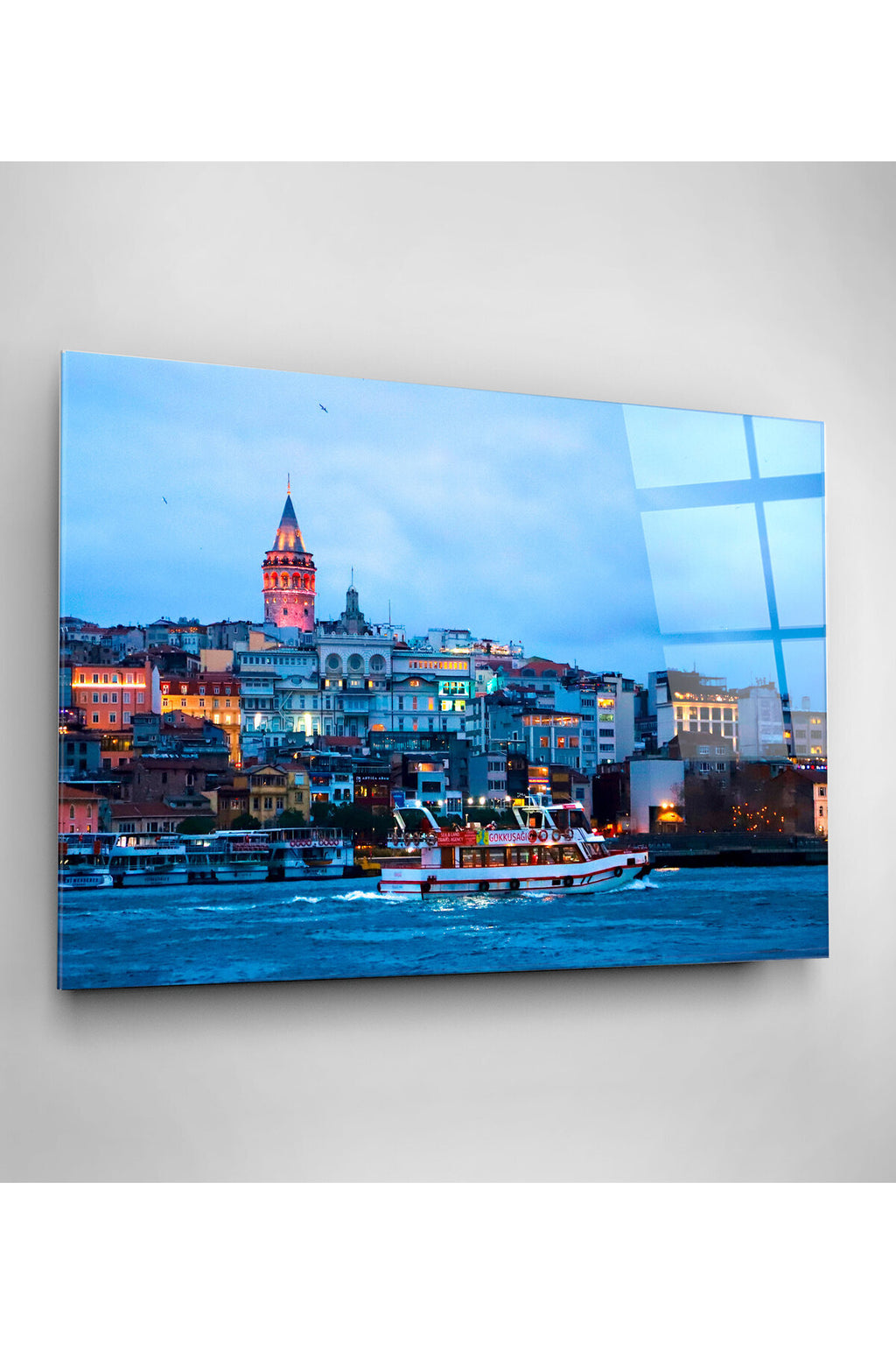 Dekoratif Kız Kulesi Dekoratif Cam Tablo (30 x 50)